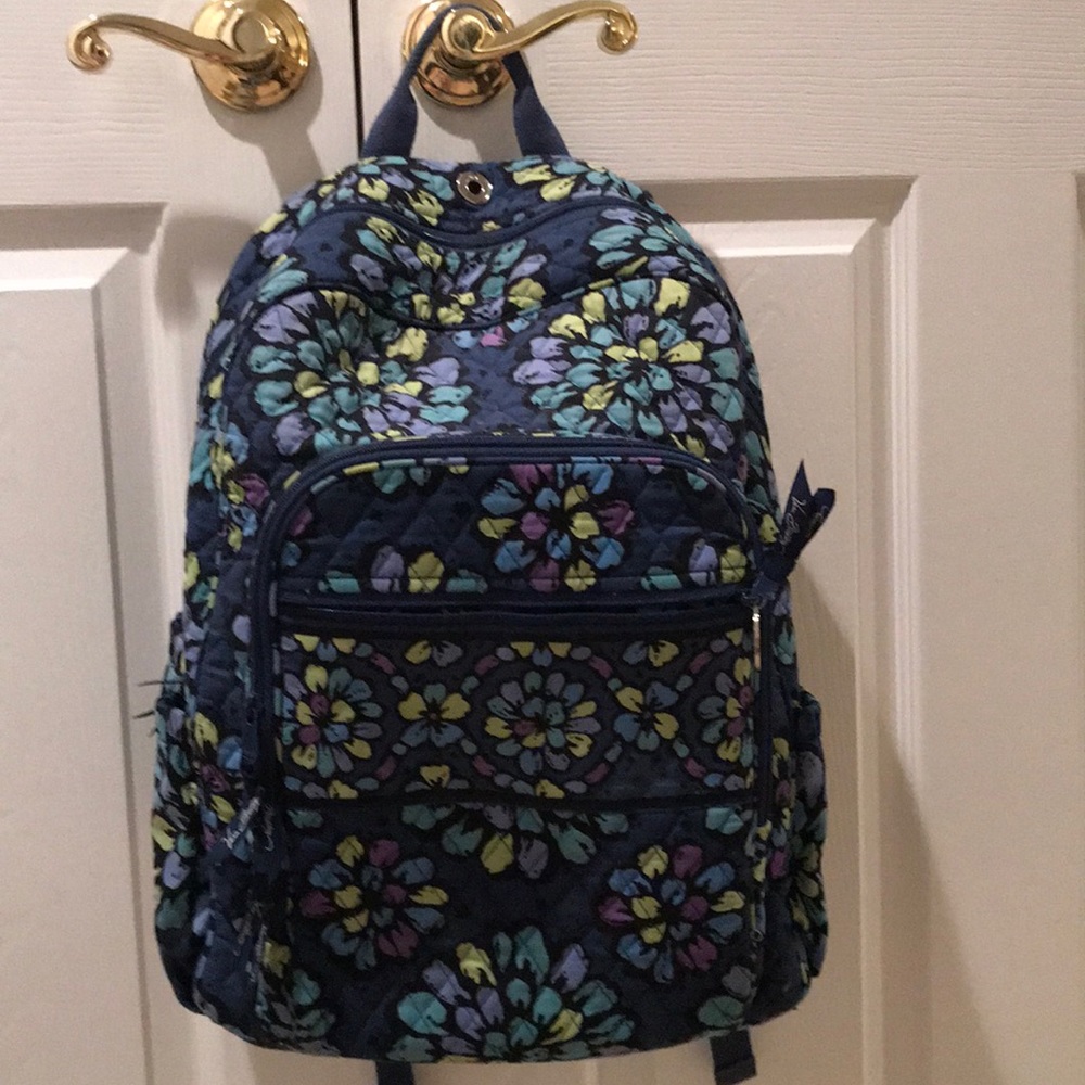 Vera Bradley Backpack in Indigo Pop Pattern
